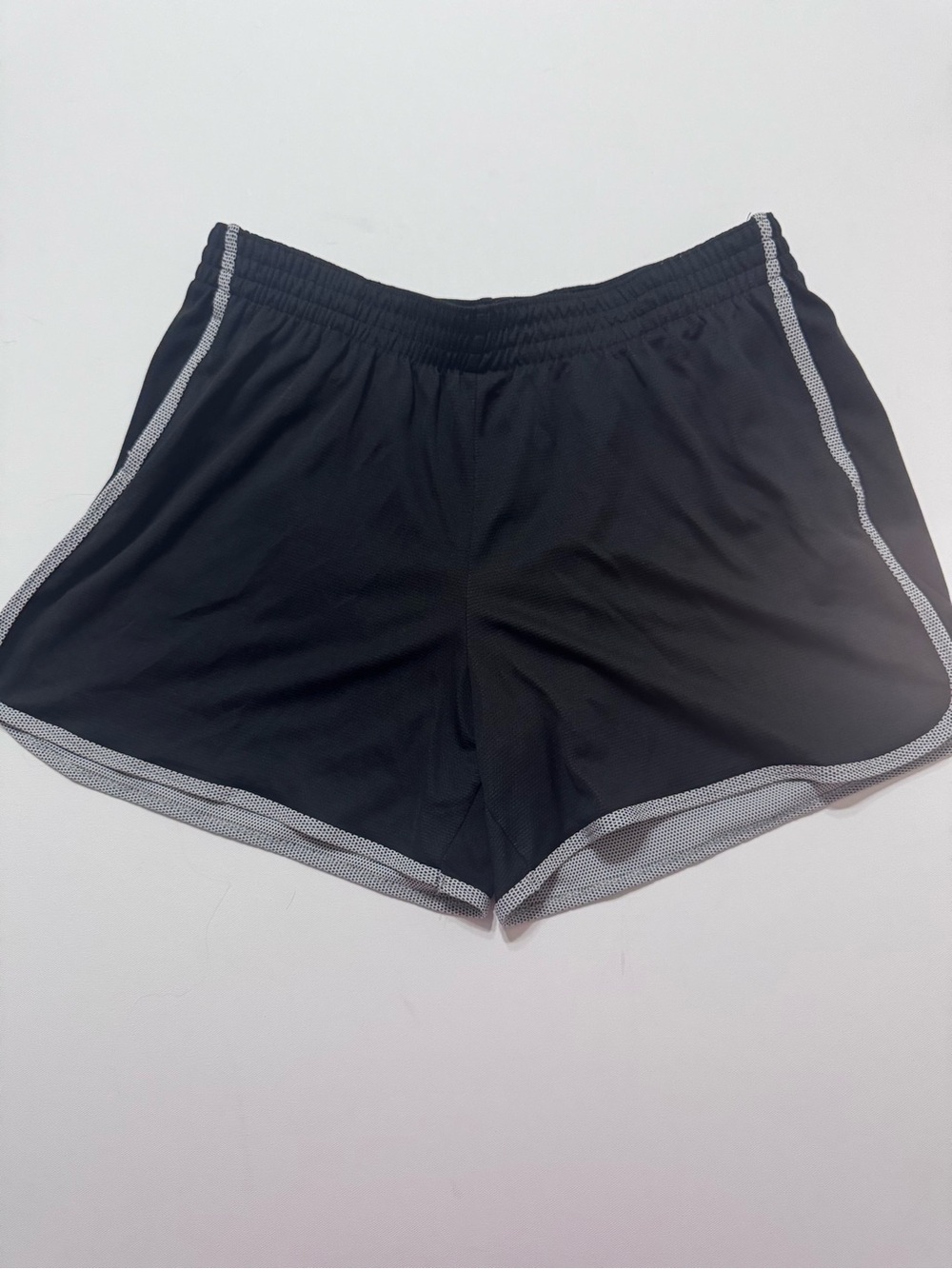 Champion Black Women’s Athletic Shorts with Contrast Trim double layered